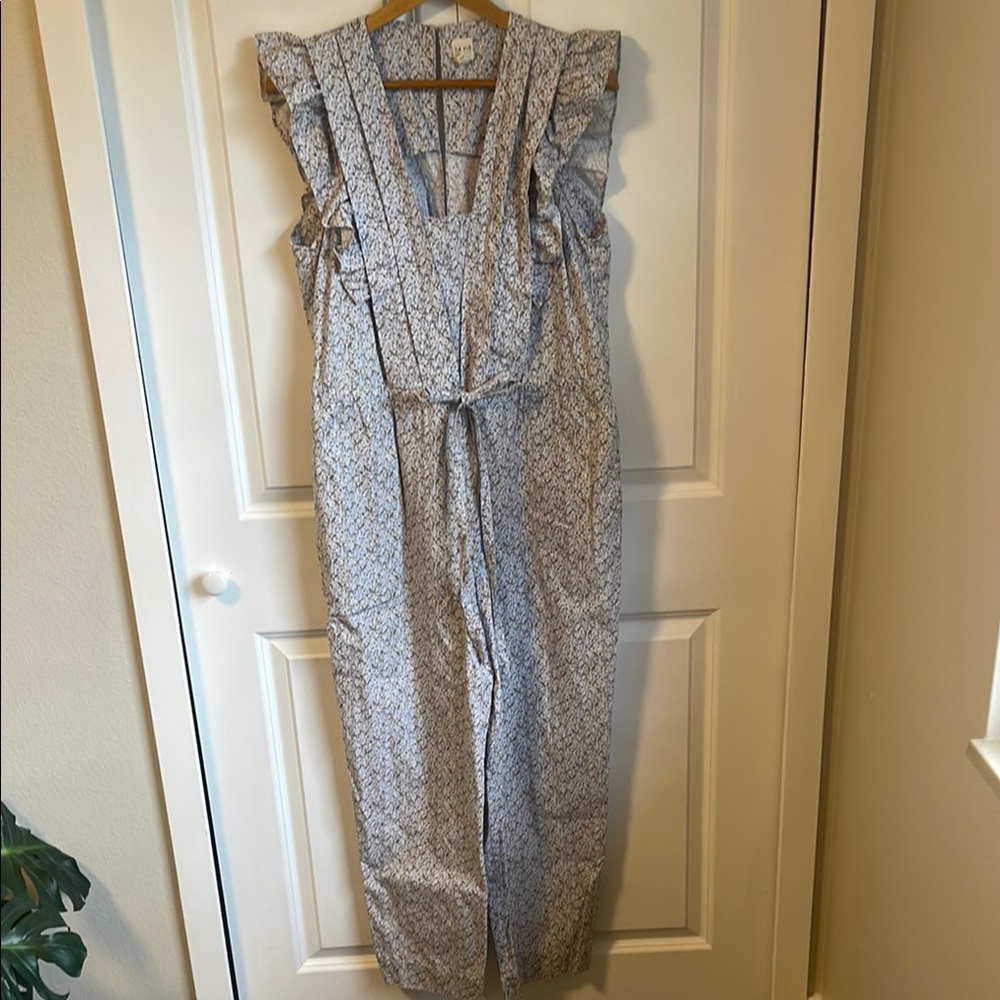 Floral Ruffle Sleeve Jumpsuit